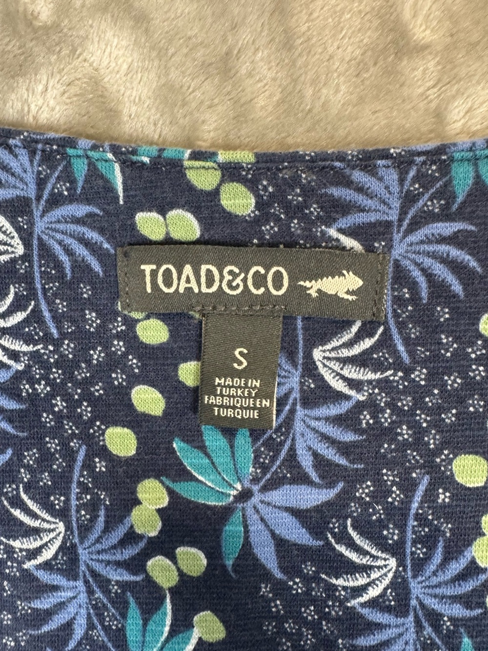 Toad&Co Rosemarie Sleeveless Dress Tencel Organic Cotton Pocket Navy Floral Sm - Picture 6 of 7